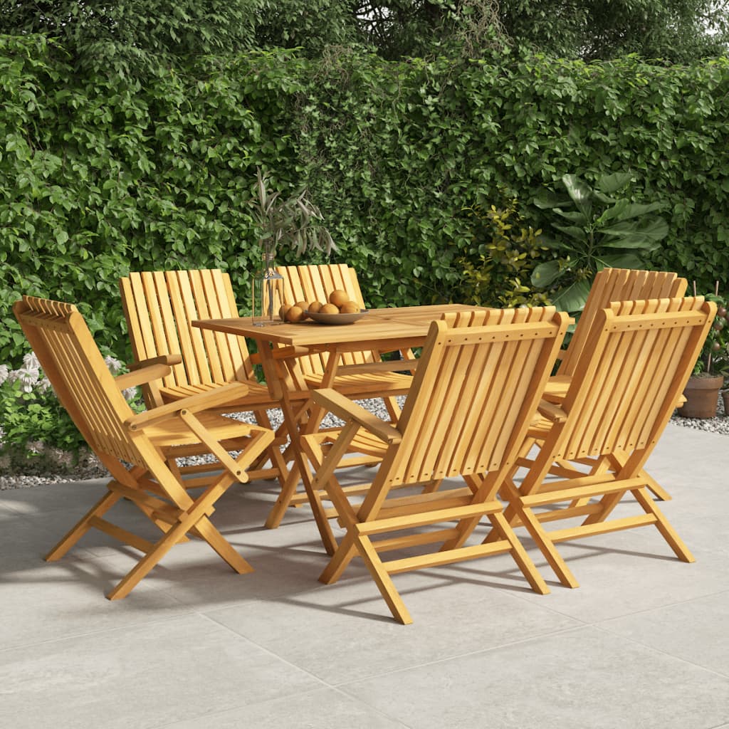 vidaXL Gartenstühle 6 Stk. Klappbar 61x67x90 cm Massivholz Teak