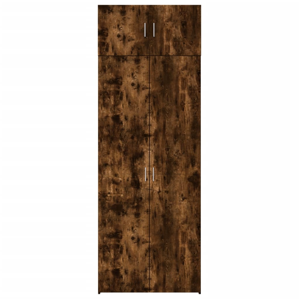 vidaXL Hochschrank Räuchereiche 80x42,5x225 cm Holzwerkstoff