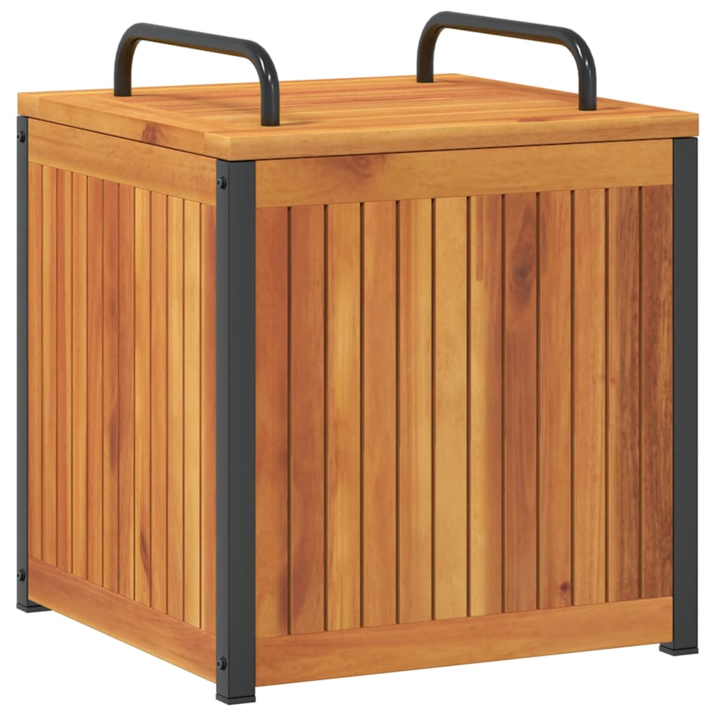 vidaXL Gartenbox 45x45x45/53 cm Massivholz Akazie und Stahl