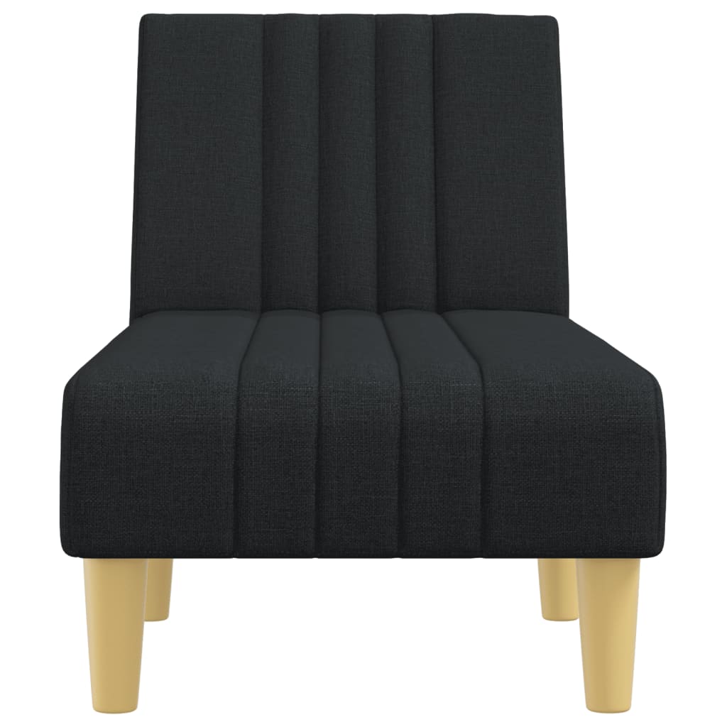 vidaXL Chaiselongue Schwarz Stoff