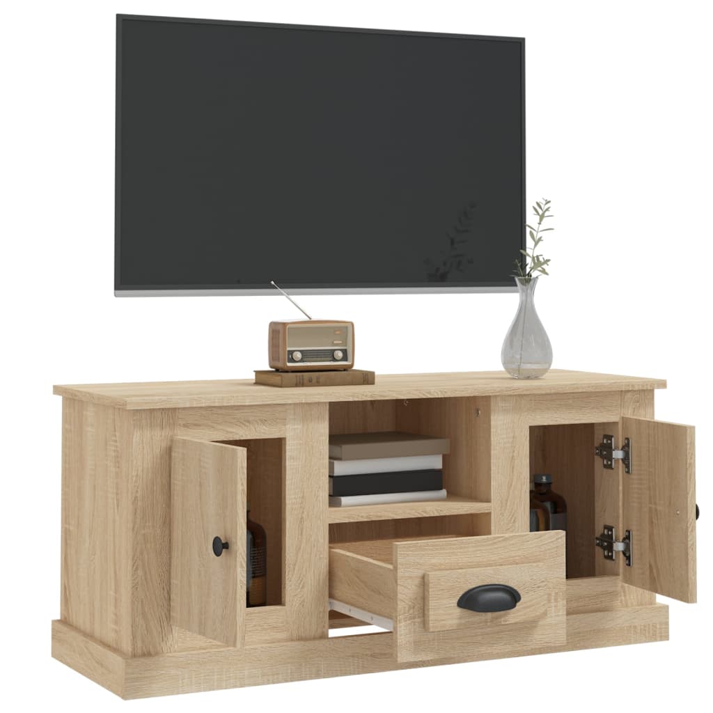 vidaXL TV-Schrank Sonoma-Eiche 100x35,5x45 cm Holzwerkstoff