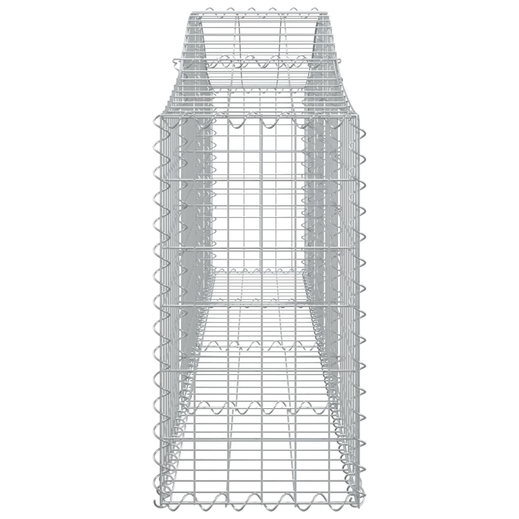 vidaXL Gabionen mit Hochbogen 6 Stk. 200x30x60/80 cm Verzinktes Eisen