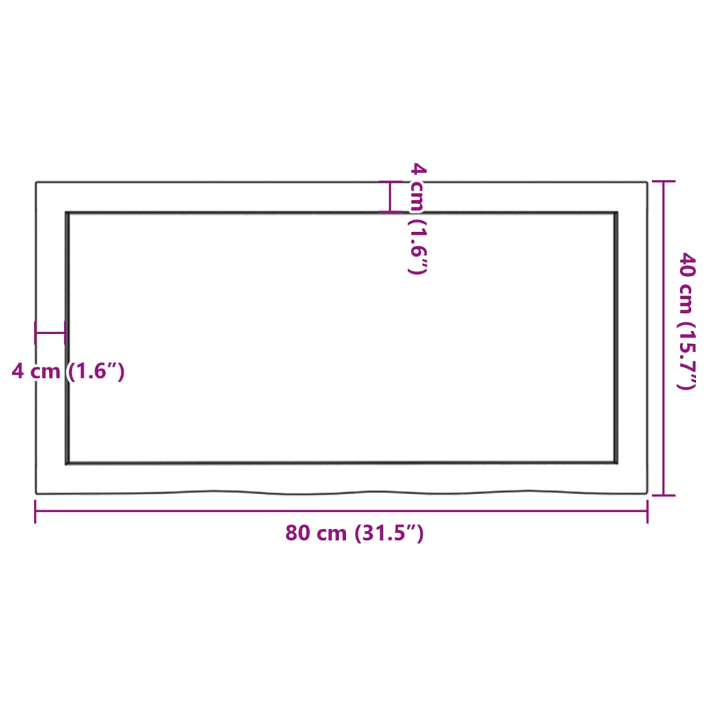 vidaXL Wandregal Hellbraun 80x40x(2-4) cm Massivholz Eiche Behandelt