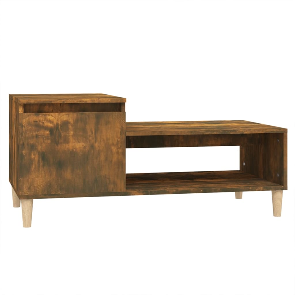 vidaXL Couchtisch Räuchereiche 100x50x45 cm Holzwerkstoff