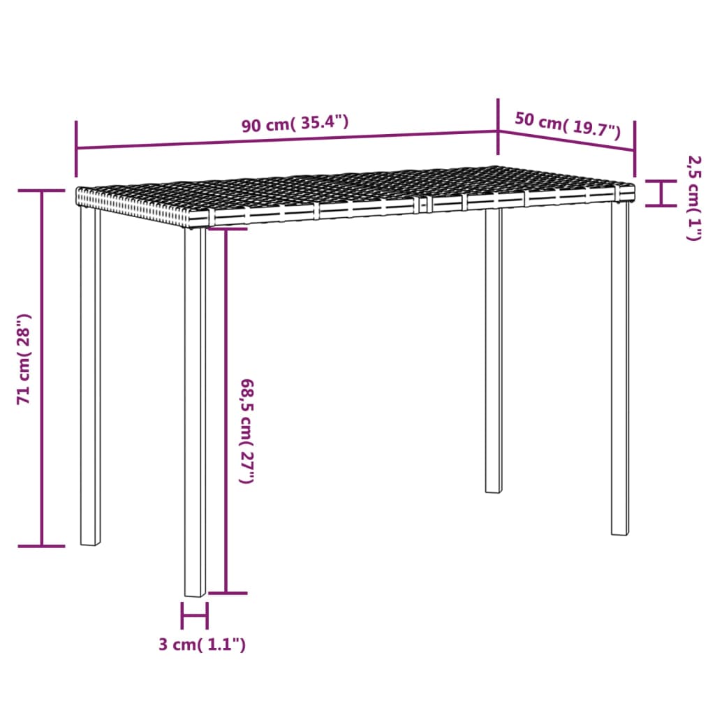 vidaXL 5-tlg. Sofagarnitur in L-Form mit Kissen Poly Rattan Schwarz