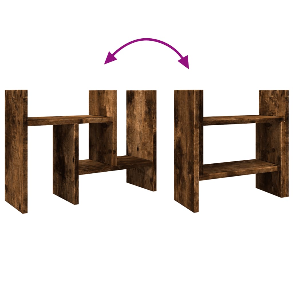 vidaXL Schreibtisch-Organizer Räuchereiche 34,5x15,5x35,5 Holzwerkstof