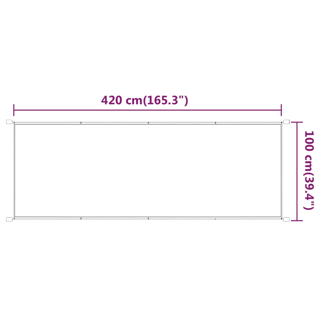 vidaXL Senkrechtmarkise Hellgrün 60x600 cm Oxford-Gewebe