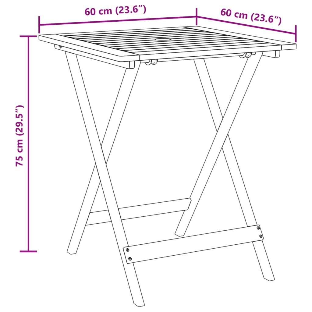 vidaXL 3-tlg. Bistro-Set Grau Polypropylen und Massivholz