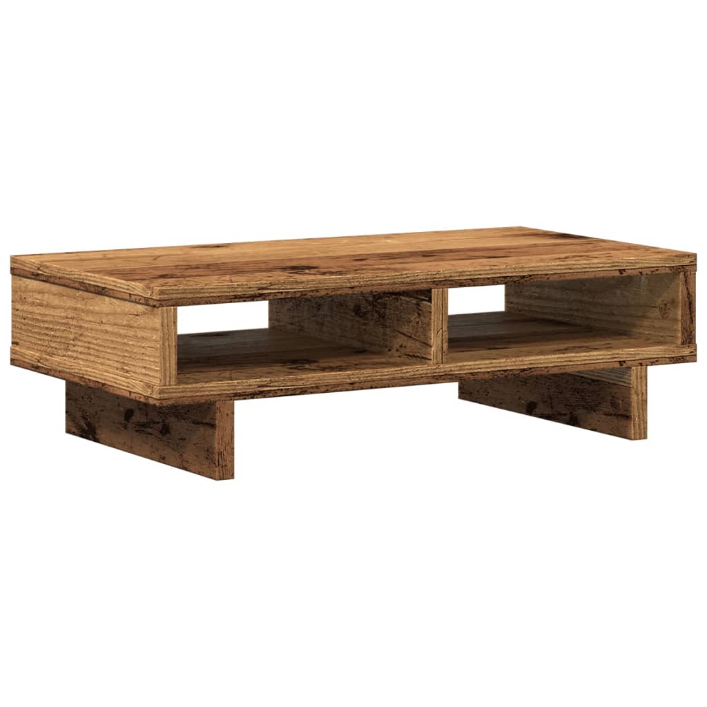 vidaXL Monitorständer Altholz-Optik 50x27x15 cm Holzwerkstoff