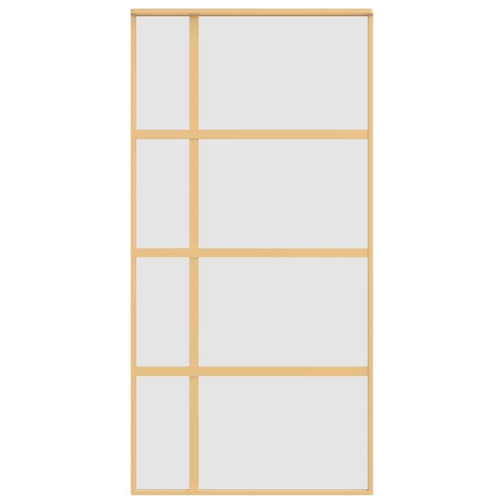 vidaXL Schiebetür Golden 102,5x205 cm Matt ESG-Glas und Aluminium