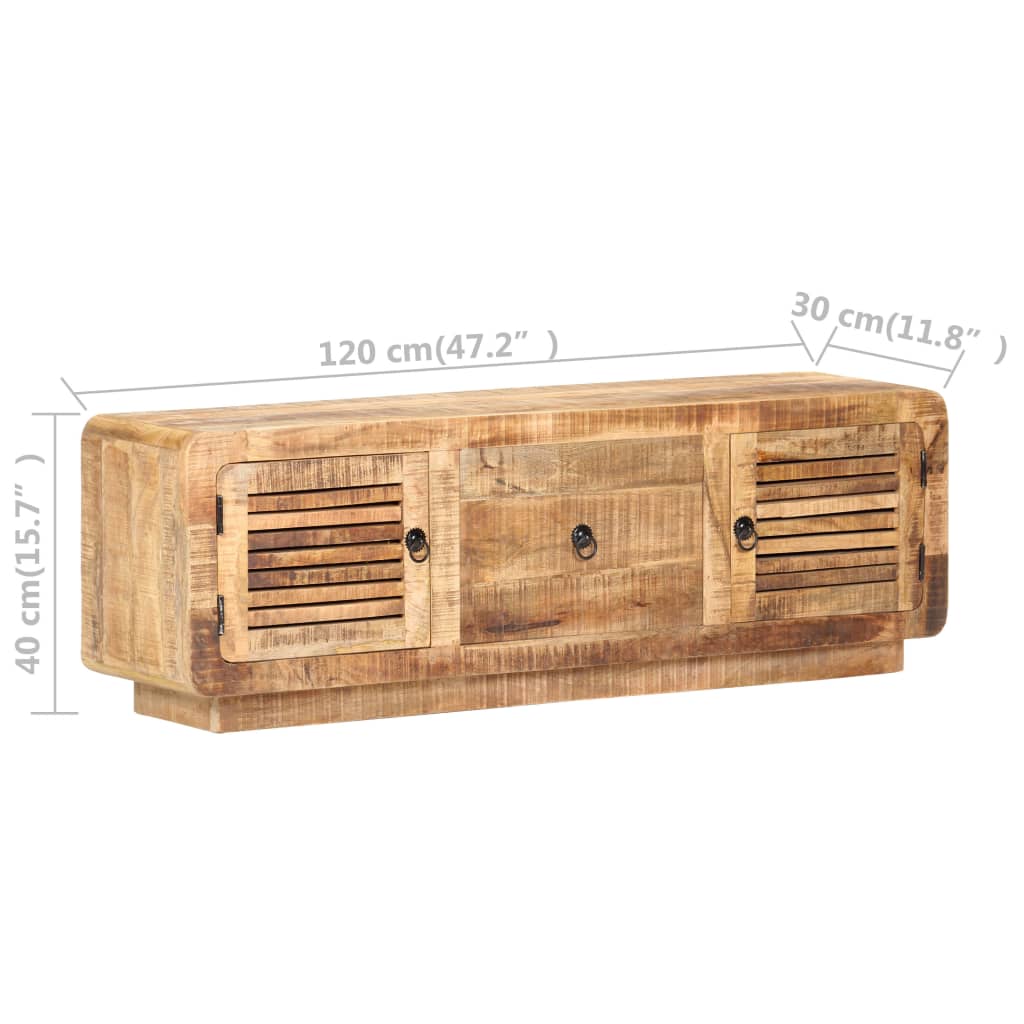 vidaXL TV-Schrank 120x30x40 cm Raues Mangoholz