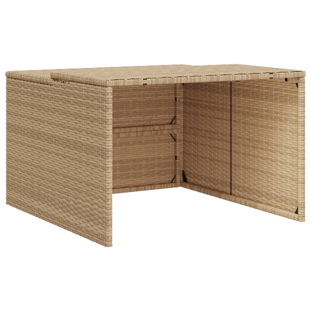 vidaXL Mähroboter-Garage Beige 86x90x52/57 cm Poly Rattan