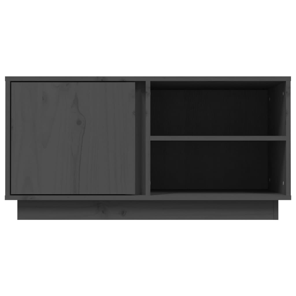 vidaXL TV-Schrank Grau 80x35x40,5 cm Massivholz Kiefer