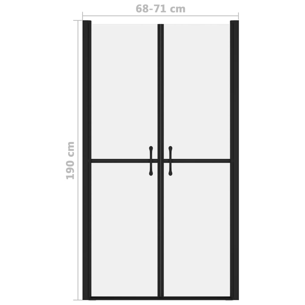 vidaXL Duschtür Matt ESG (68-71)x190 cm