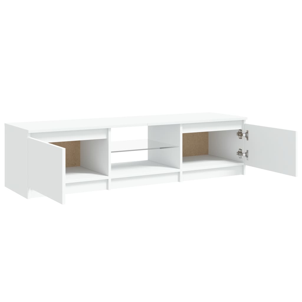 vidaXL TV-Schrank mit LED-Leuchten Weiß 140x40x35,5 cm