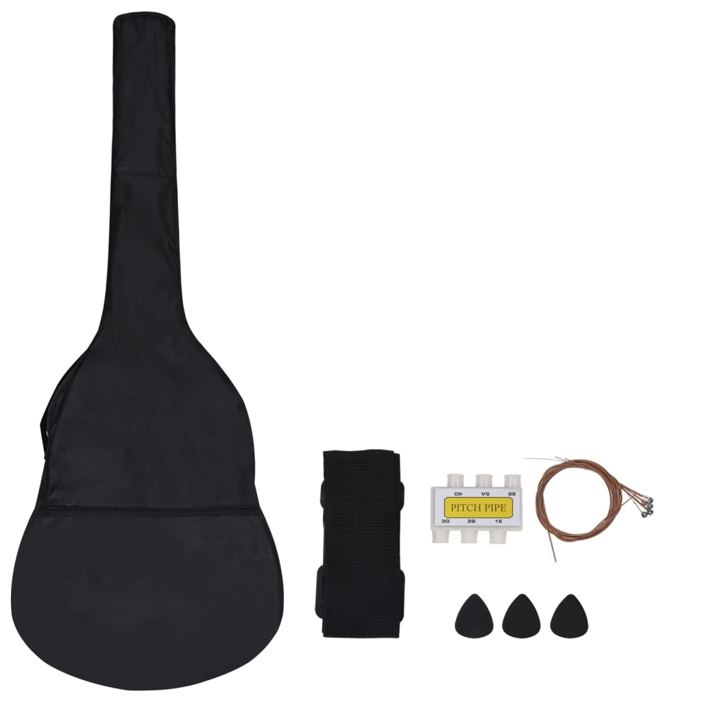 vidaXL 8-tlg. Klassikgitarren-Set für Anfänger Blau 1/2 34"