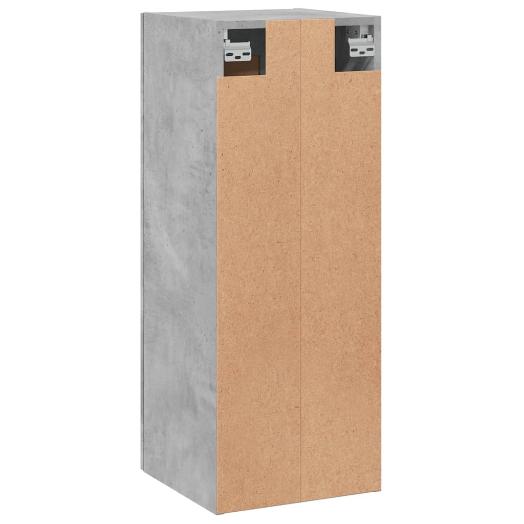 vidaXL Wandschrank Betongrau 34,5x34x90 cm Holzwerkstoff