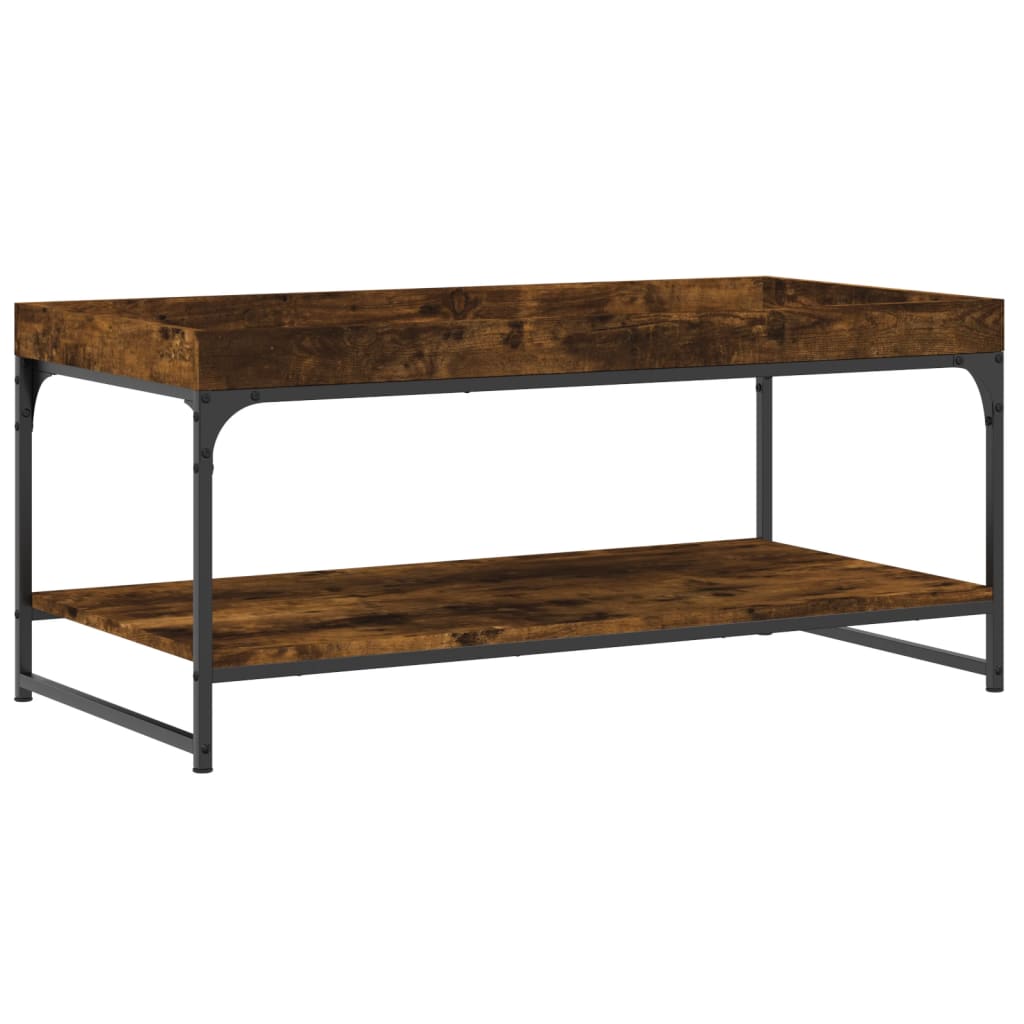 vidaXL Couchtisch Räuchereiche 100x49x45 cm Holzwerkstoff