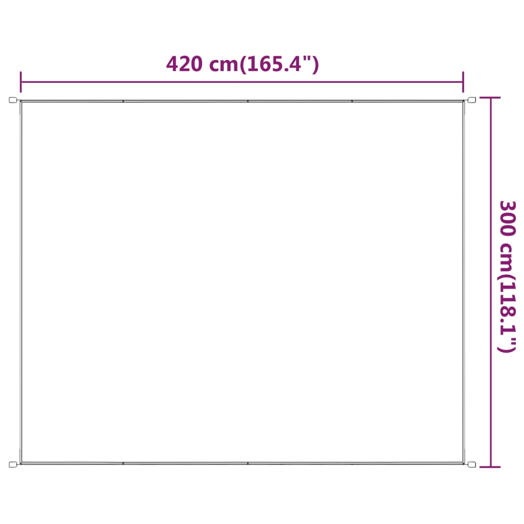 vidaXL Senkrechtmarkise Hellgrün 300x420 cm Oxford-Gewebe