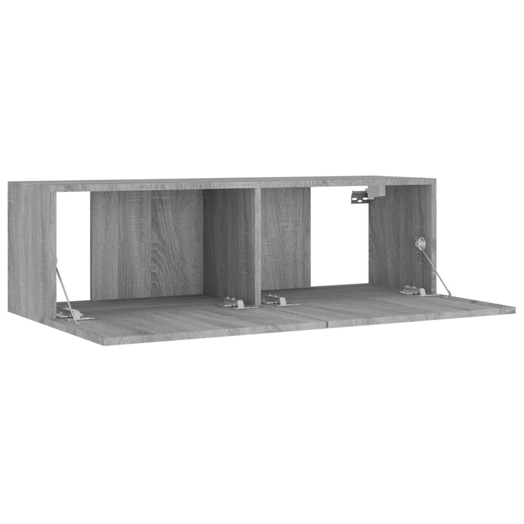 vidaXL 4-tlg. TV-Schrank-Set Grau Sonoma Holzwerkstoff