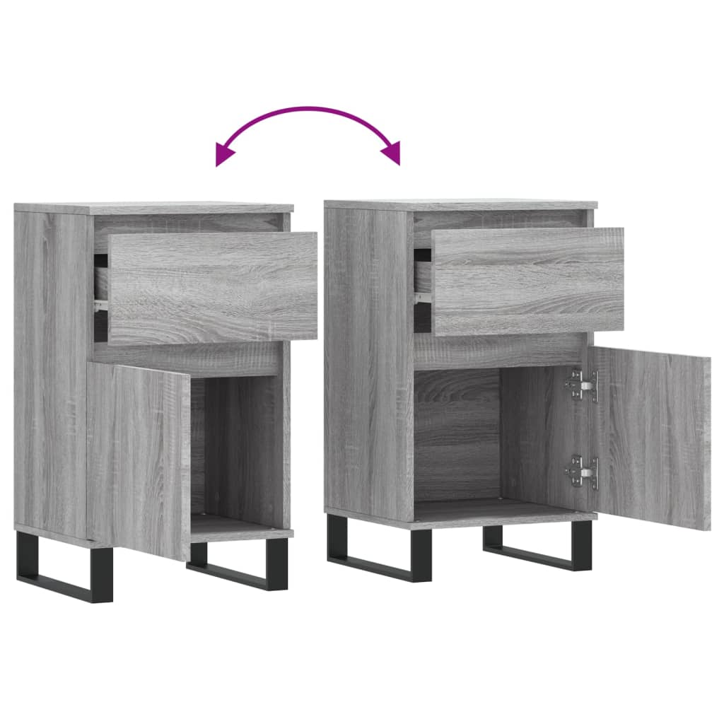 vidaXL Sideboard Grau Sonoma 40x35x70 cm Holzwerkstoff