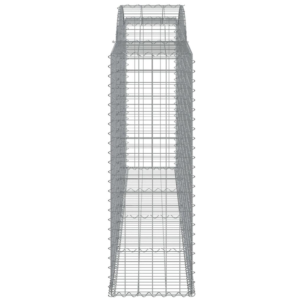 vidaXL Gabionen mit Hochbogen 12 Stk 300x50x140/160cm Verzinktes Eisen