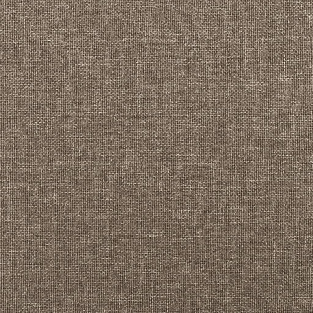 vidaXL Bettgestell Taupe 90x200 cm Stoff