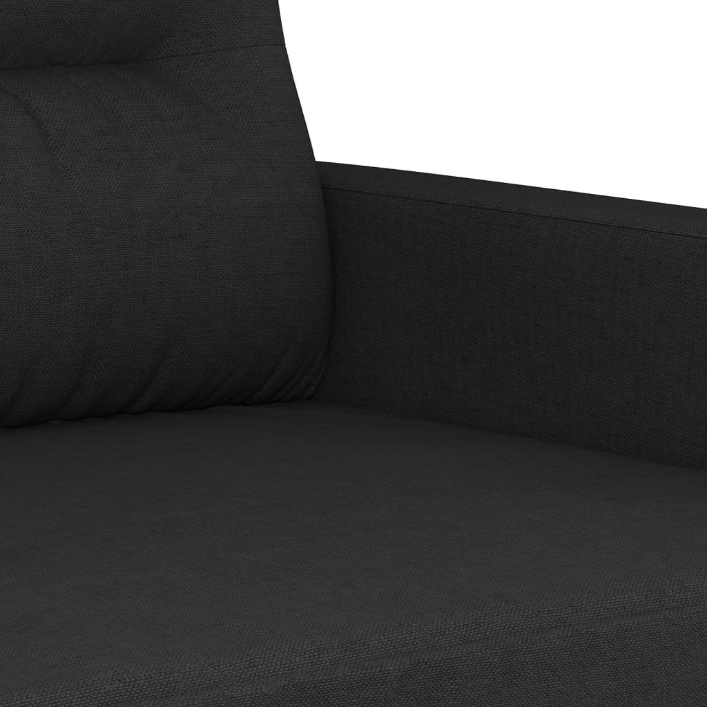 vidaXL 2-Sitzer-Sofa Schwarz 140 cm Stoff