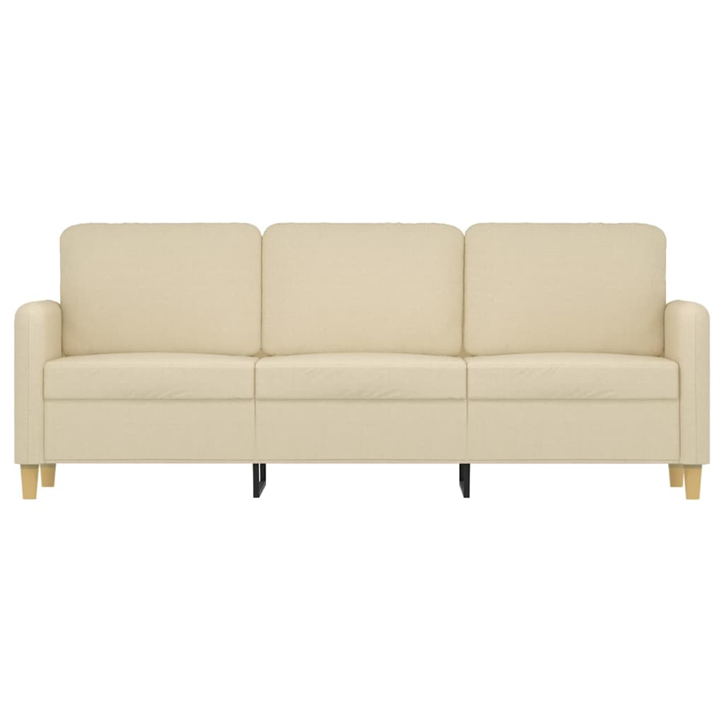 vidaXL 3-Sitzer-Sofa Creme 180 cm Stoff