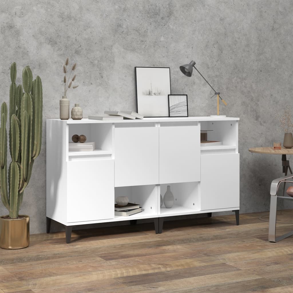 vidaXL Sideboards 2 Stk. Weiß 60x35x70 cm Holzwerkstoff