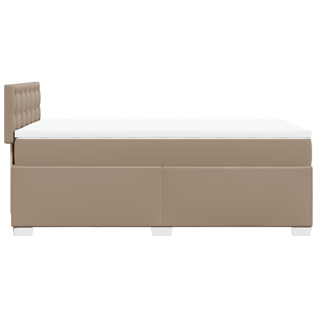 vidaXL Boxspringbett Matratze Cappuccino-Braun 100x200cm Kunstleder