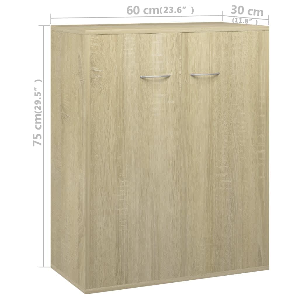 vidaXL Sideboard Sonoma-Eiche 60x30x75 cm Holzwerkstoff