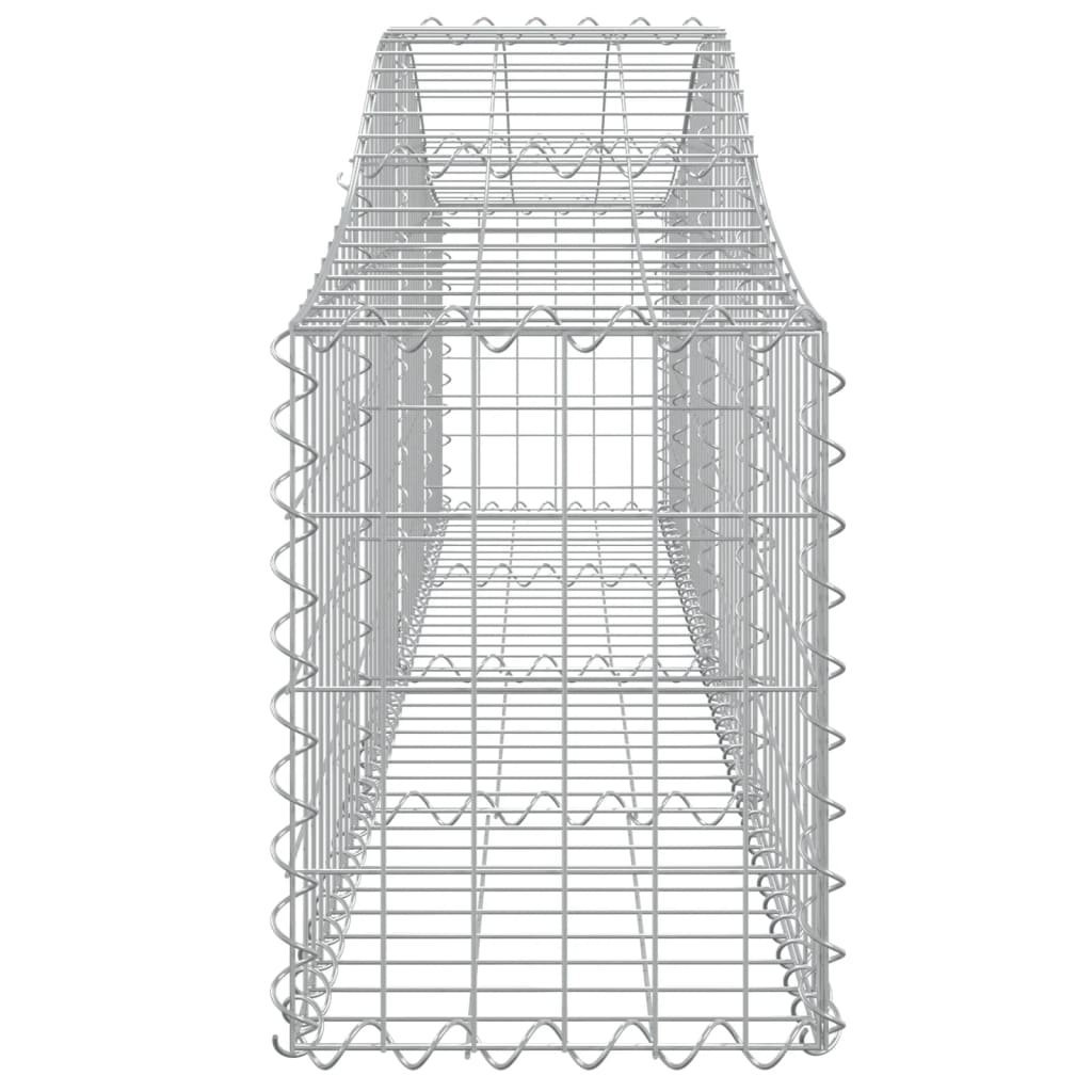 vidaXL Gabionen mit Hochbogen 18 Stk. 200x30x40/60 cm Verzinktes Eisen