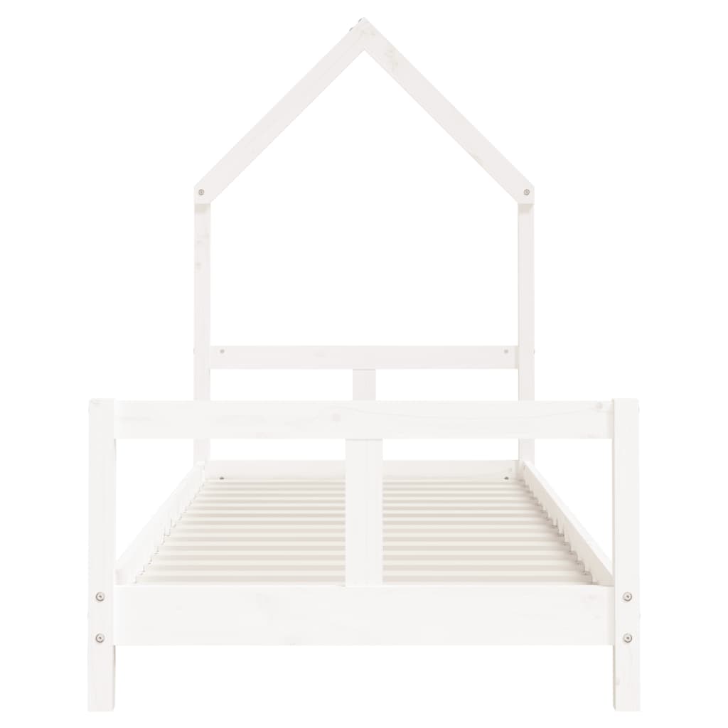 vidaXL Kinderbett Weiß 80x200 cm Massivholz Kiefer