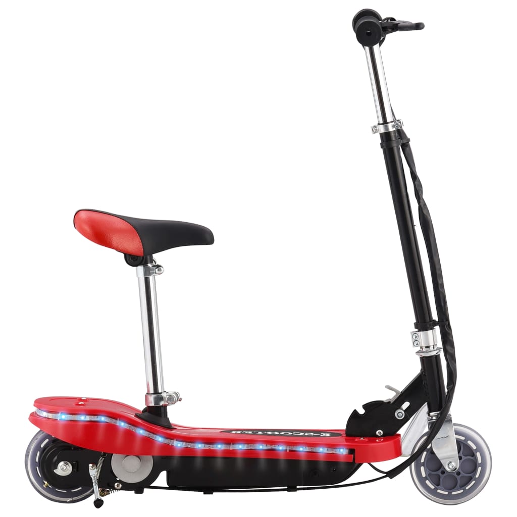 vidaXL E-Scooter für Kinder mit Sitz und LED 120 W Rot