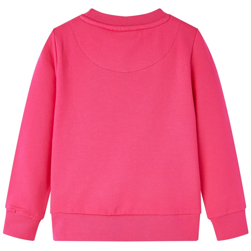 Kinder-Sweatshirt Knallrosa 128