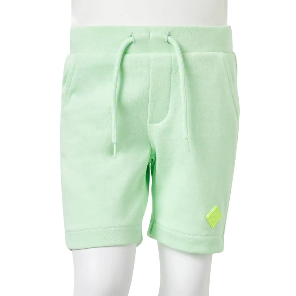 Kindershorts mit Kordelzug Knallgrün 140