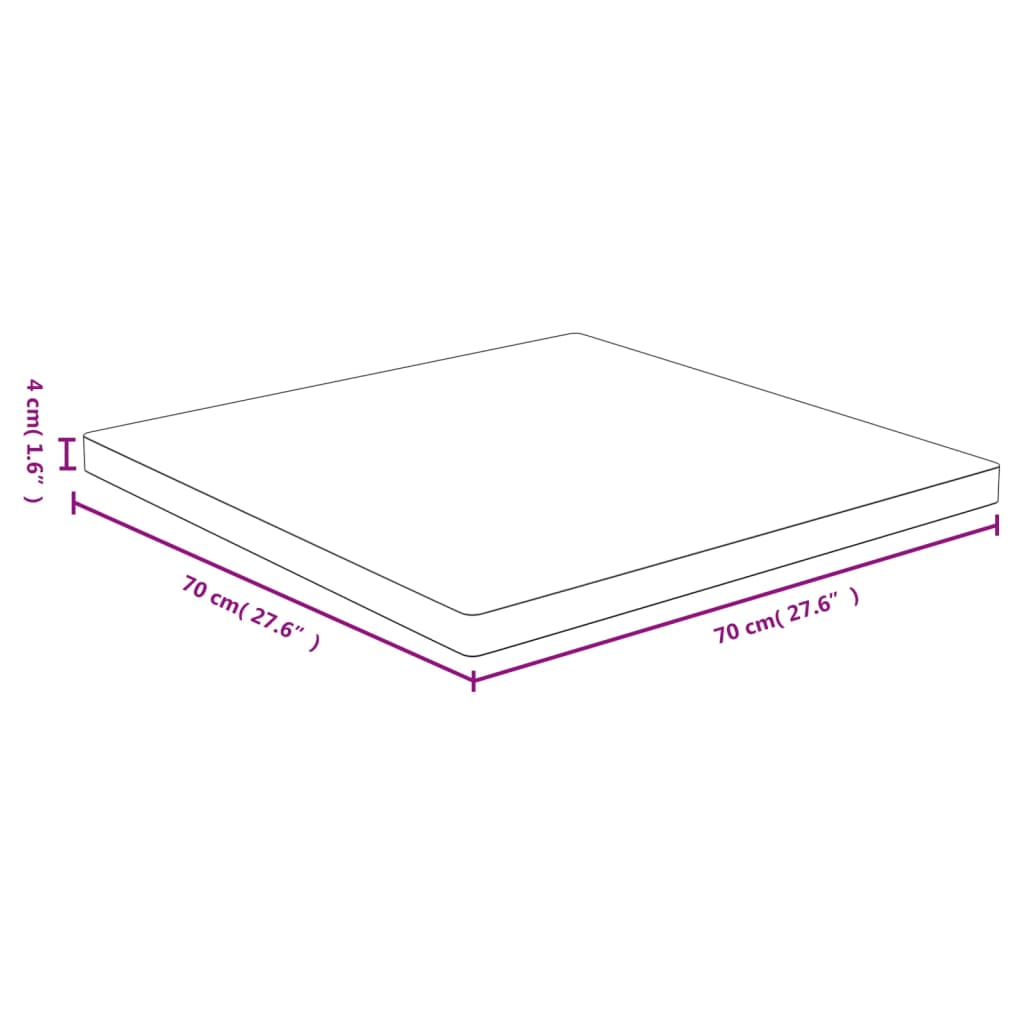 vidaXL Tischplatte 70x70x4 cm Bambus