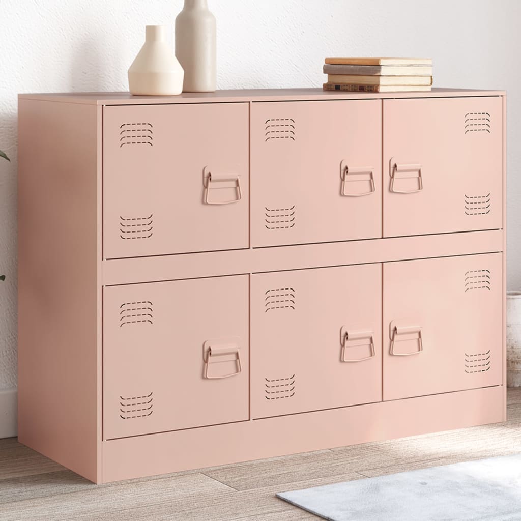 vidaXL Sideboard Rosa 99x39x73 cm Stahl