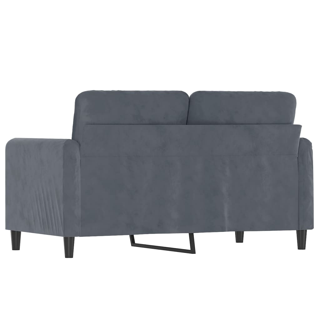 vidaXL 2-Sitzer-Sofa Dunkelgrau 120 cm Samt