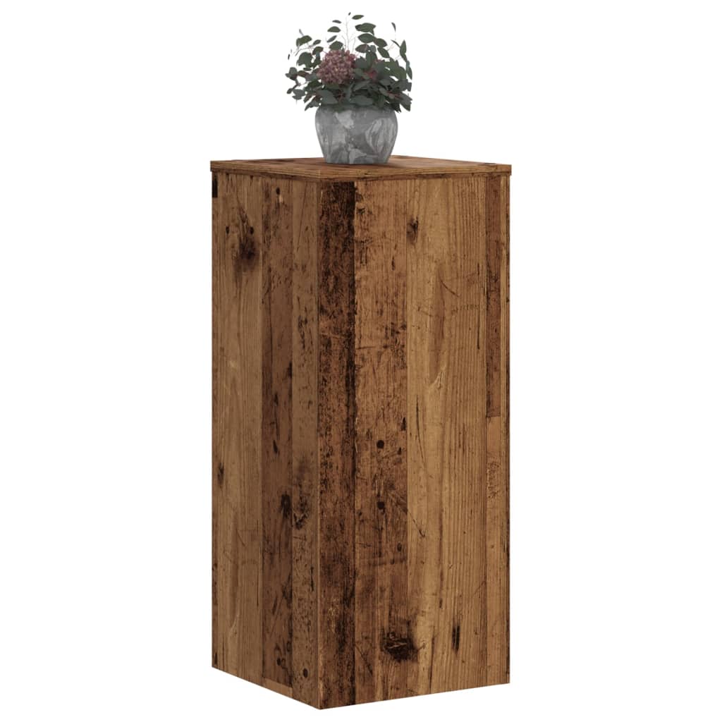 vidaXL Pflanzenständer 2 Stk. Altholz-Optik 30x30x70 cm Holzwerkstoff