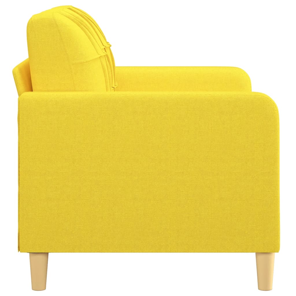 vidaXL 2-Sitzer-Sofa Hellgelb 120 cm Stoff