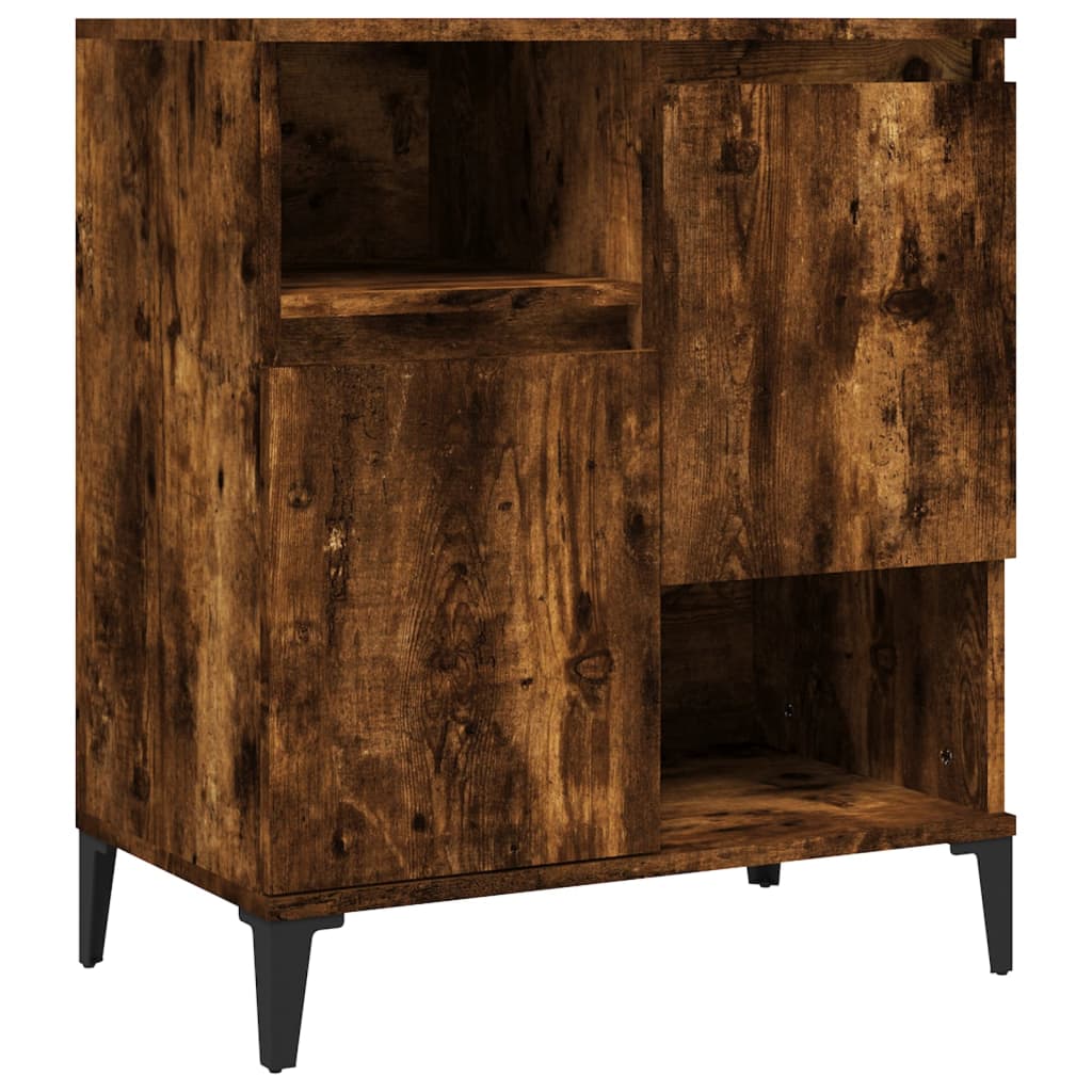 vidaXL Sideboards 2 Stk. Räuchereiche 60x35x70 cm Holzwerkstoff