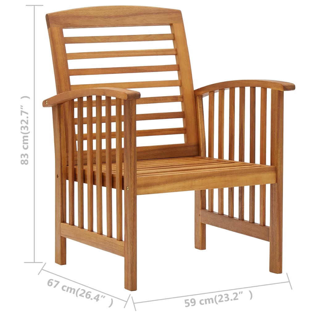 vidaXL 4-tlg. Garten-Lounge-Set Massivholz Akazie