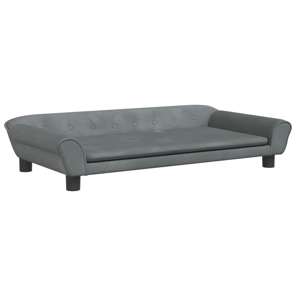 vidaXL Kindersofa Dunkelgrau 100x50x26 cm Samt