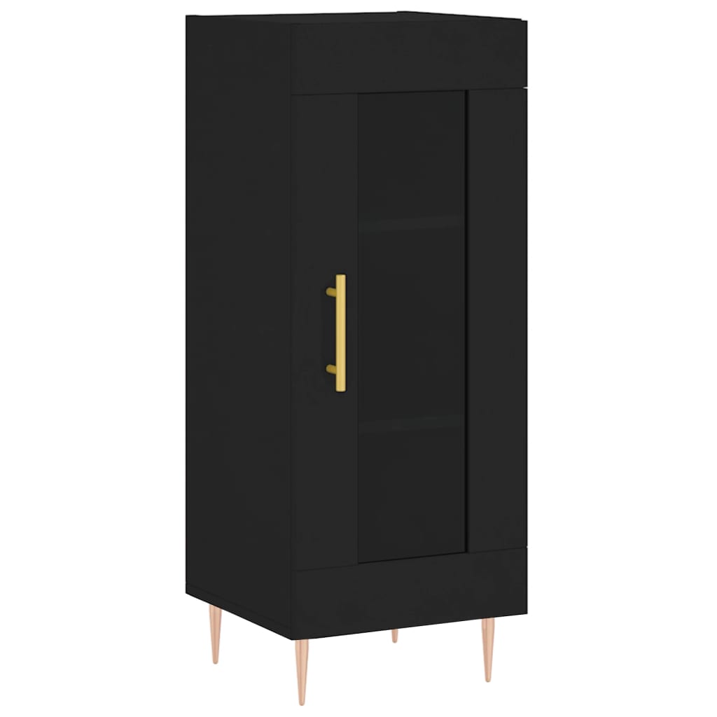 vidaXL Highboard Schwarz 34,5x34x180 cm Holzwerkstoff