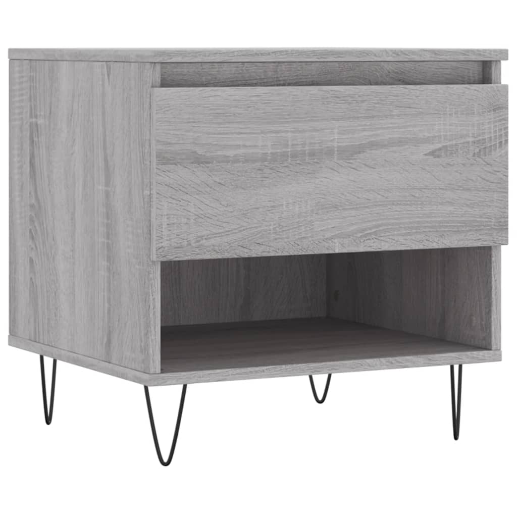 vidaXL Couchtische 2 Stk. Grau Sonoma 50x46x50 cm Holzwerkstoff