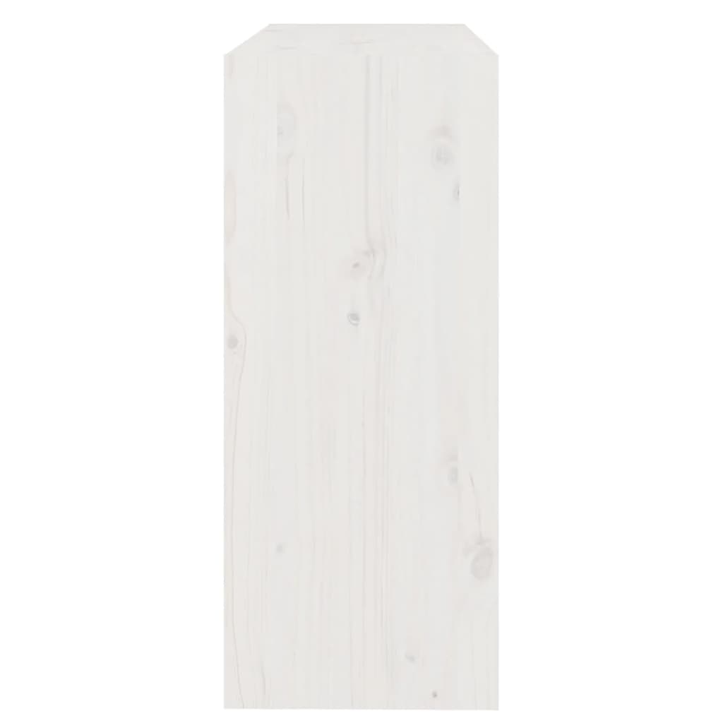 vidaXL Bücherregal/Raumteiler Weiß 80x30x71,5 cm Massivholz Kiefer