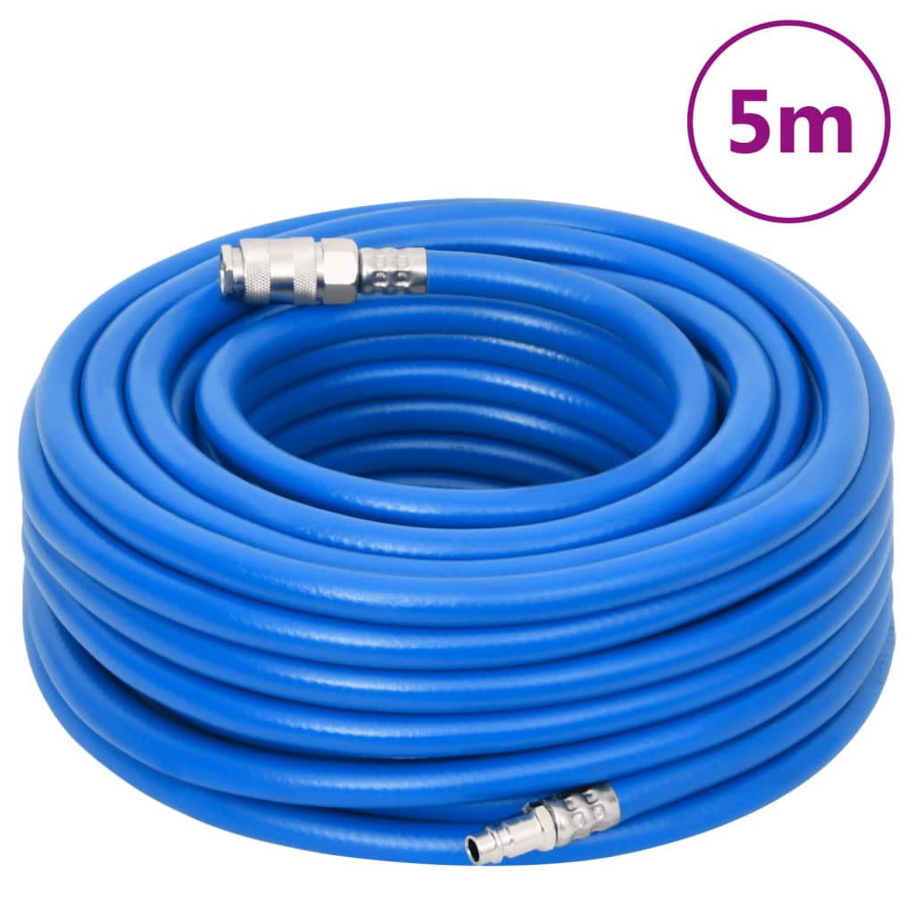 vidaXL Luftschlauch Blau 0,6" 5 m PVC