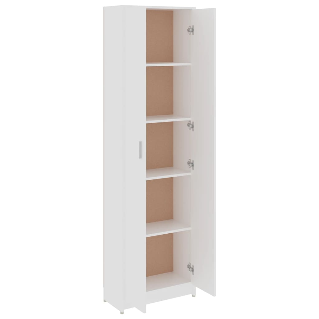 vidaXL Garderobenschrank Weiß 55x25x189 cm Holzwerkstoff